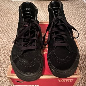 Black Vans high tops (W 7.5/M 6)